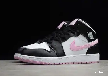 555112-103 WHITE ARCTIC MID LIGHT AIR PINK-BLACK 1 JORDAN 0507